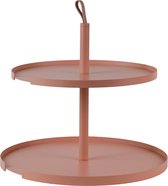 DesignBite Cake Stand - Etagere 2 Couches Métal Argile