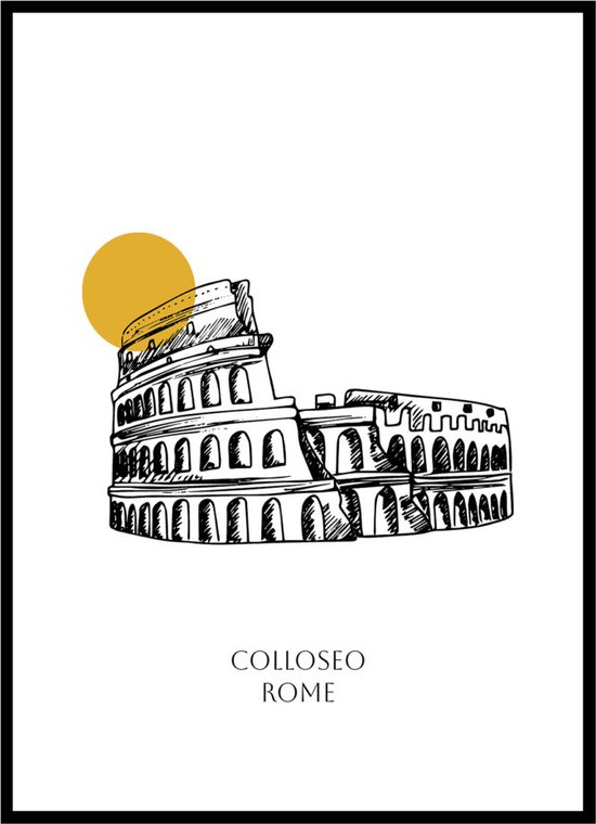 Poster Collosseum - Rome - Large 30x40 - Abstracte Print - Kunst - Italië
