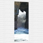 WallClassics - Muursticker - Brug in Water - 50x150 cm Foto op Muursticker