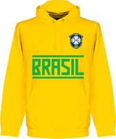 Brazilië Team Hoodie - Geel - Kinderen - 140