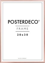 Fotolijst - Posterdeco - Premium Metaal - Fotomaat 20x30 cm - Posterlijst - Fotolijstje - Rose