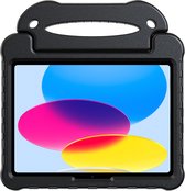 Cazy Kids Case Ultra - Geschikt voor Apple iPad 2022 - Draagbare tablet kinderhoes met handvat – Zwart