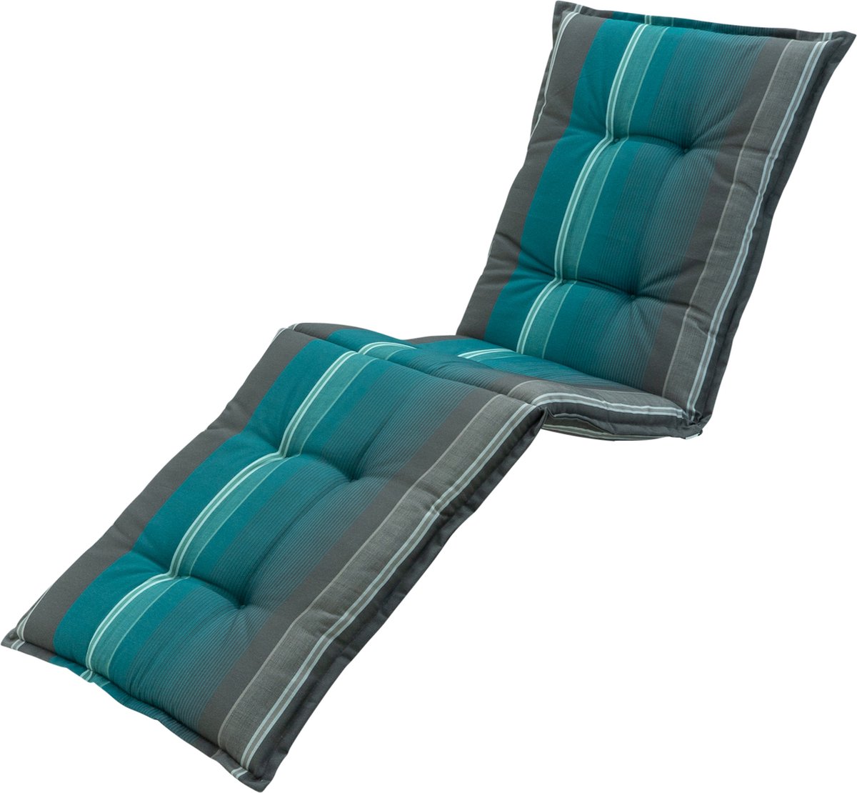 Madison - Tuinkussen - Loungekussen - 200 x 60 cm - Stef Sea Blue - Ligbedkussen - Blauw Madison loungekussen Stef Sea Blue, 200 x 60 cm ligbedkussen in blauwe tinten.