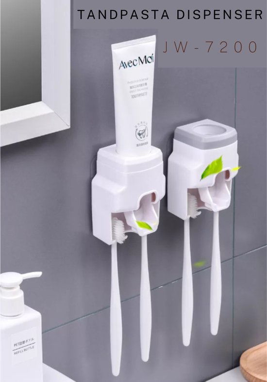 JW7200 Tandpasta dispenser Tandenborstel houder Tandpasta knijper