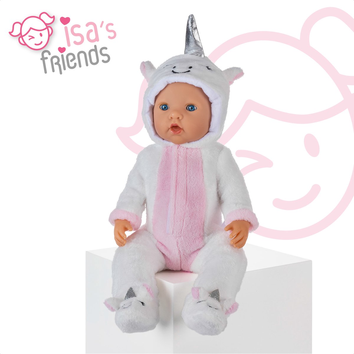 Isa's Friends® - Poppenkleding - Kleertjes geschikt voor o.a. BABY born - 43 cm - Unicorn Onesie — afbeelding 9