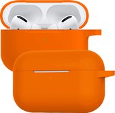 Case Geschikt voor Airpods Pro Hoesje Siliconen Hoes Cover - Hoes Geschikt voor Apple Airpods Pro Case Siliconen - Oranje