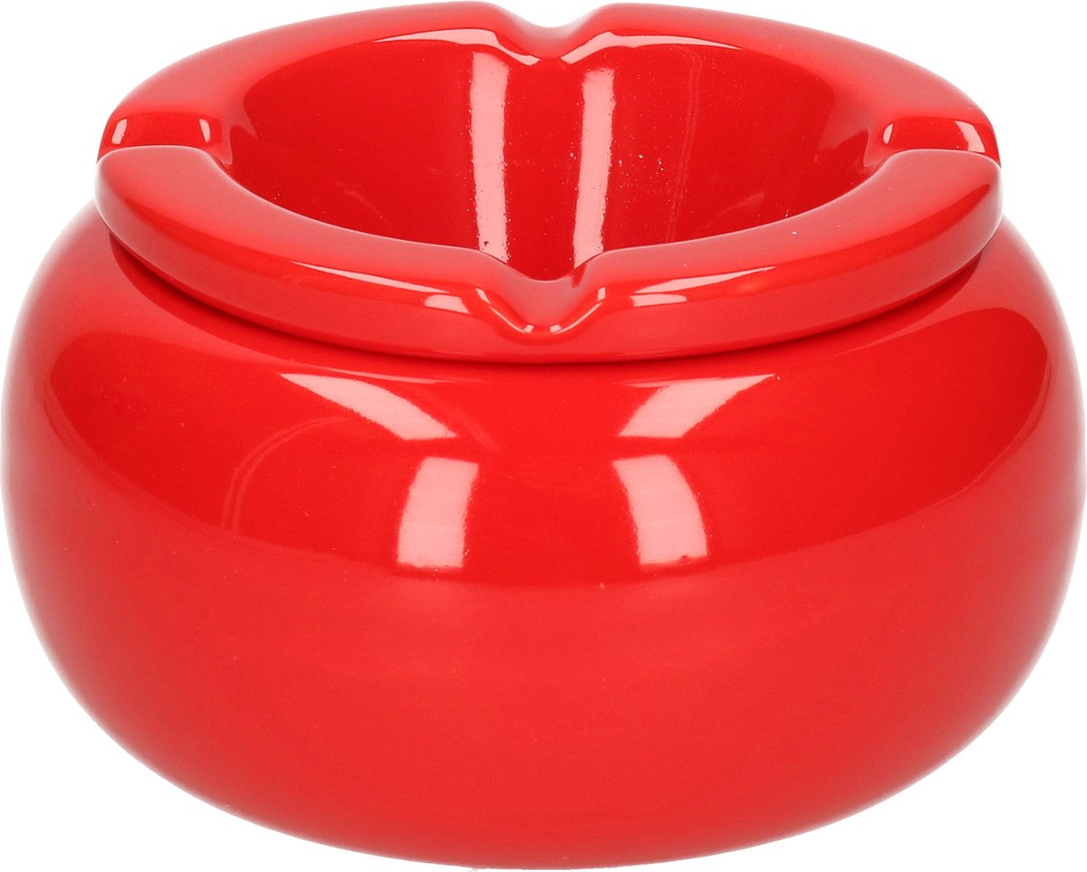 Goedkoopste Cepewa Stormasbak - rood - rond - 11 cm - keramiek - asbak voor buiten - terras asbak