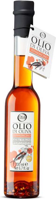 Oil & Vinegar | Olijfolie Extra Vierge - Olio di Oliva Peperoncino - Italiaanse olijfolie van topkwaliteit - Chilipeper - 200ml
