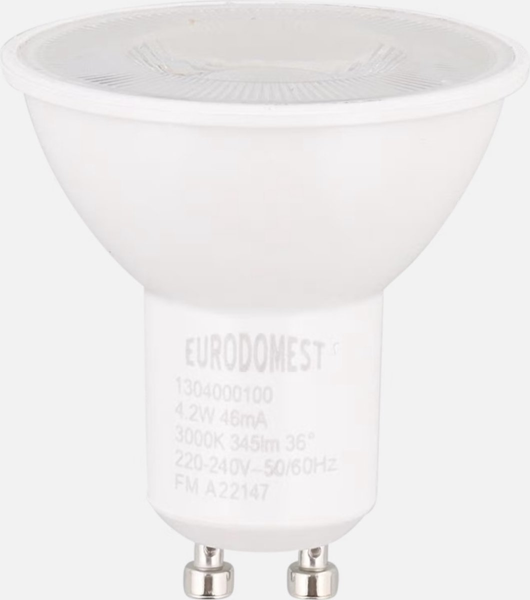 Eurodomest ledspot 4,2 watt | 345 lumen | 12-pack | bol.com