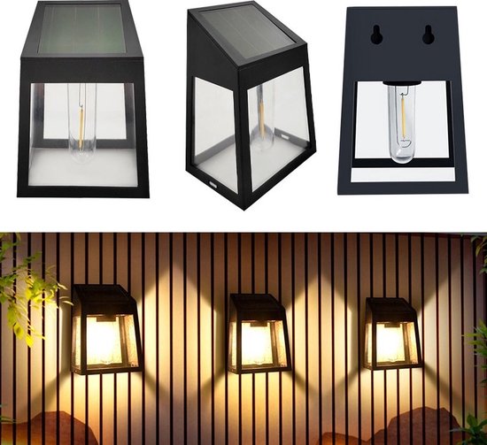 Solar wandlampTuinverlichting op Zonneenergie energie Schutting wandverlichting...
