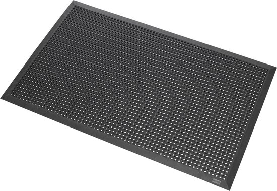 Rubbermat  / Oct-O-Flex Bevelled / rubberringmat / 90 cm x 150 cm / zwart