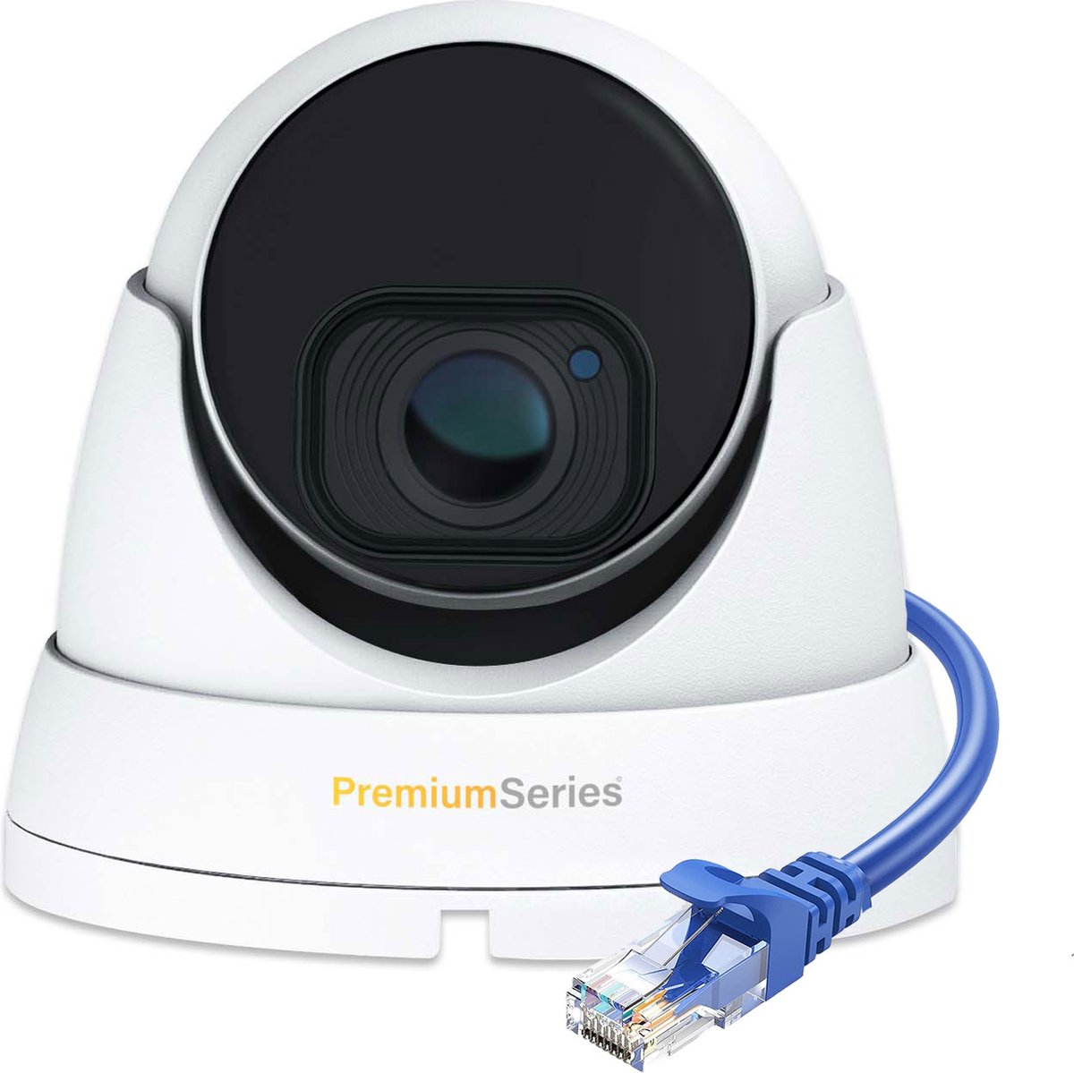 Securetech Premium - Bewakingscamera - wit - 5MP 2K HD - bekabeld - voor binnen & buiten - haarscherp beeldkwaliteit - 30m nachtzicht - 64gb opslag