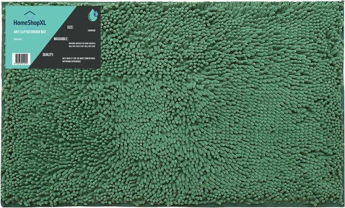 Badmat - 50x80cm - Pine Groen - Grote Antislip Douchemat Badkamermat of WC mat - HomeShopXL