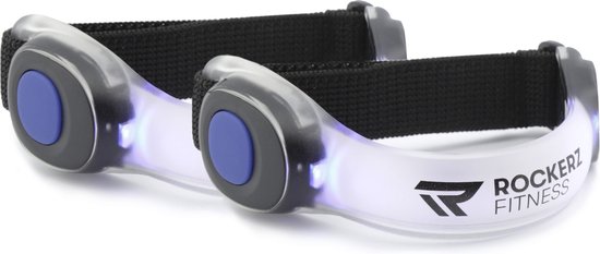 Rockerz Hardloop verlichting - Hardloop lampjes incl batterijen - verlichting voor om je armen - Water resistant - Set van 2 - Kleur: Blauw