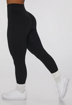 Sportchic - Legging sport femme - Taille haute - Bande élastique - Squatproof - Anti-transpiration - Booty Scrunch - Imprimé animal - Zwart – S