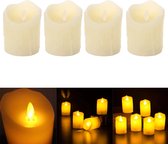 Flame réaliste - LED - Set de 4 bougies LED avec fonction minuteur - Décoration - Ambiance.