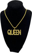 Queen Chain, Ketting/Hanger, Goudkleurig, Boss-Lady, Businesswoman, Motivation, Goals