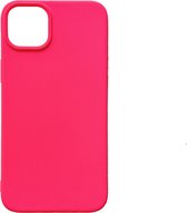 Casemania Hoesje Geschikt voor Apple iPhone 14 Plus Neon Roze - Extra Stevig Siliconen Back Cover
