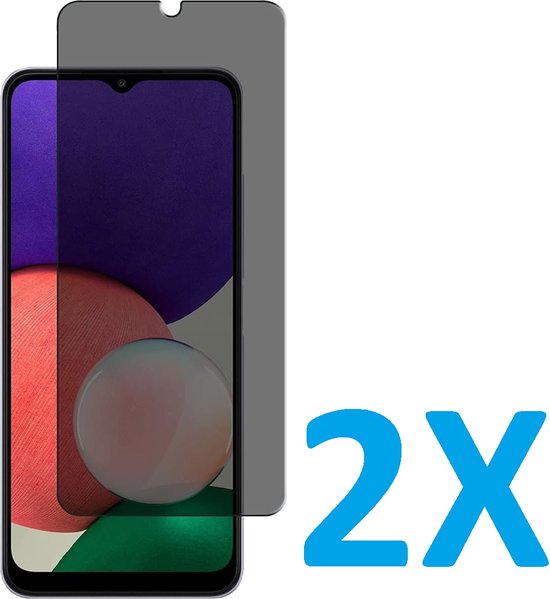 Glas de protection d'écran - Protecteur d'écran en Tempered Glass de confidentialité anti- Spy Convient pour: Samsung Galaxy A22 4G - 2x