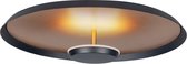 Stijlvolle plafondlamp Oro | 1 lichts | zwart / goud | metaal | Ø 25,5 cm | Inclusief 8 Watt led | eetkamer / woonkamer lamp | modern / sfeervol design