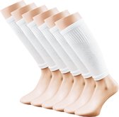 6 paires de Calf Sleeves - Calf Compression - Wit - Taille S/M