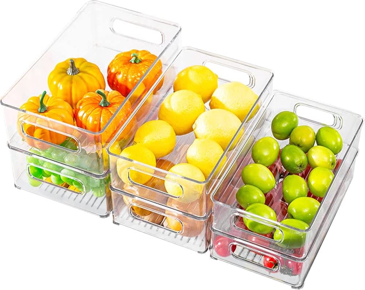 Voorraaddozen Set -Voorraadpotten -Vershouddoos set, Koelkast Organizer-Koelkast, Keuken, Kasten