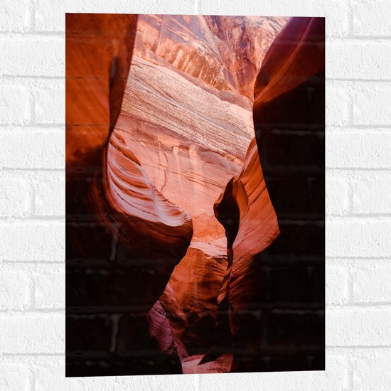 WallClassics - Muursticker - Antelope Canyon Ravijn - 40x60 cm Foto op Muursticker