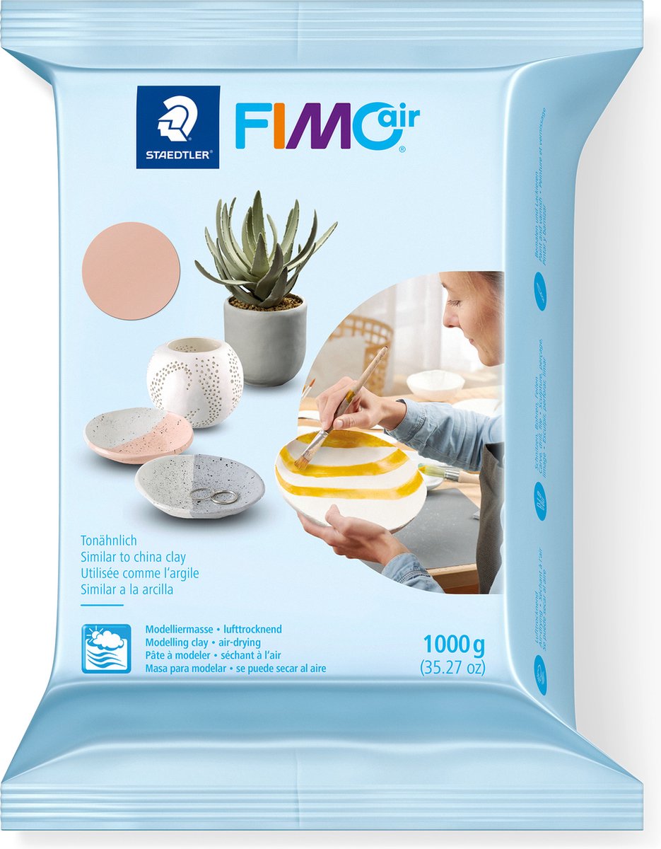 STAEDTLER FIMOair boetseerklei - 1 kg - Beige — afbeelding 2