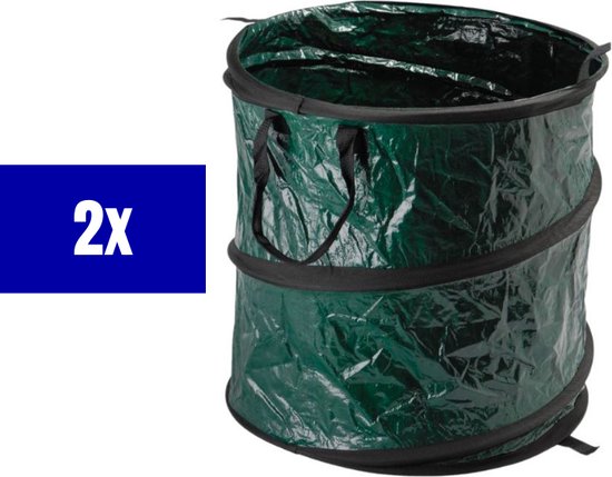 Sac poubelle de jardin vert Pop-up - 2 pièces de 160L - Ø55 x H67 cm |  bol.com