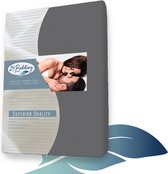 24-Bedding - Badstof Splittopper Hoeslaken 180 gr/m2 - 200x210 cm - donker Grijs