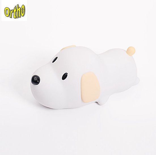 Ortho ® - LED Nachtlampje - Kinderen - Babykamer - Timer - Oplaadbaar - Dimmer - Puppy/Hond - Wit van Ortho — afbeelding 5