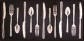 Tapijt Loper 50 cm x 120 cm Cutlery