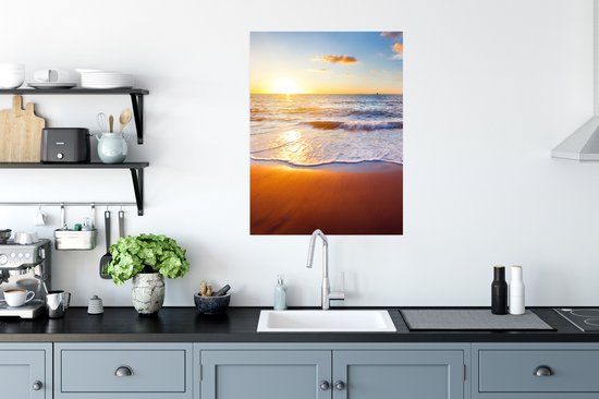 Poster Plage - Mer - Soleil - Horizon - 60x80 cm