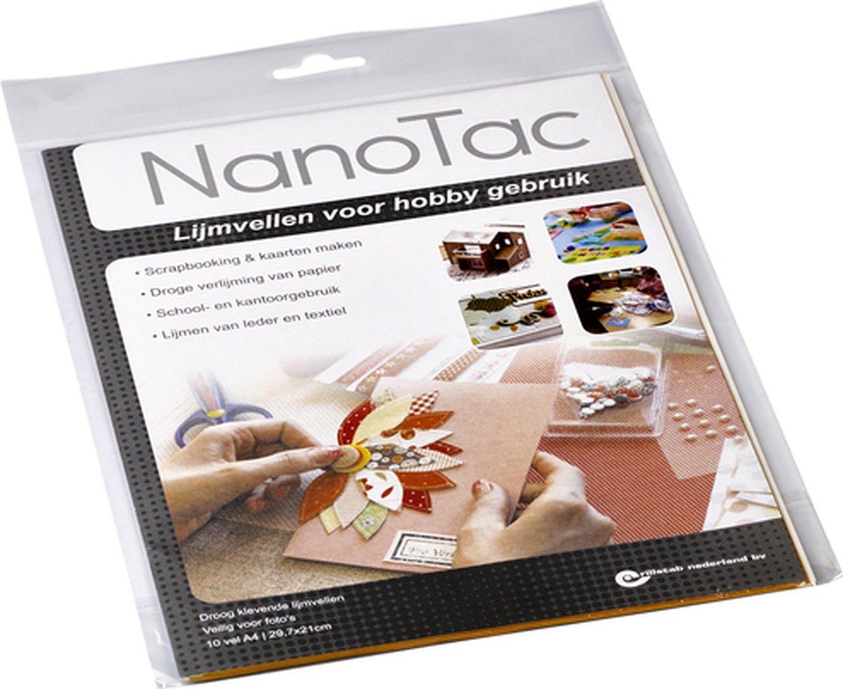 Lijmvel NanoTac hobby A4 folie set à 10 vel