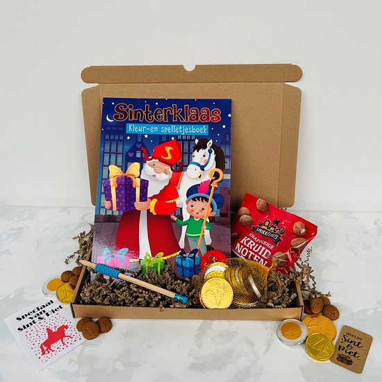Sinterklaas kleur en- spelletjesboek - brievenbus cadeau