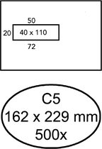 Vensterenvelop C5 VL Gegomd Wit