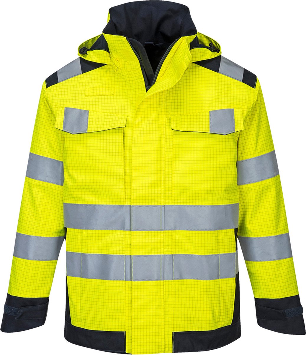 MV70 - Modaflame Rain multinormen Arc jack Geel/marine maat M