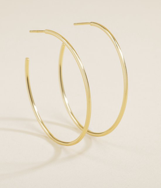 Rebelle Amsterdam - gouden grote ringen - 18 karaat goud - gold plated ...