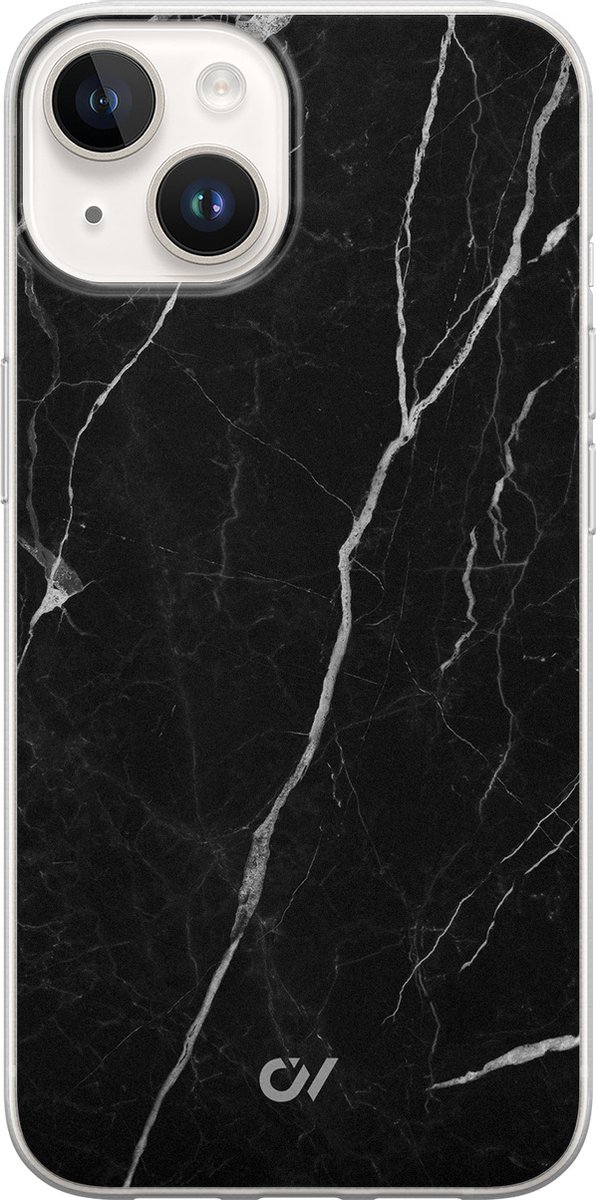 Hoesje geschikt voor Apple iPhone 14 - Marble Noir - - Zwart - Apple - Casevibes