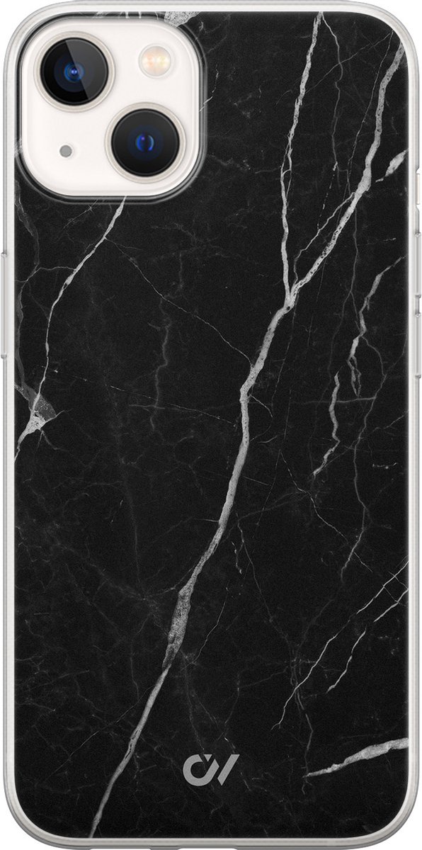 Hoesje geschikt voor Apple iPhone 13 - Marble Noir - - Zwart - Apple - Casevibes