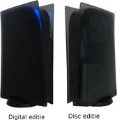 Faceplate Geschikt Voor Playstation 5 Digital Edition - PS5 Accessoires - Console Skin Cover - Doorzichtige Hardcover - Zwart Doorzichtig