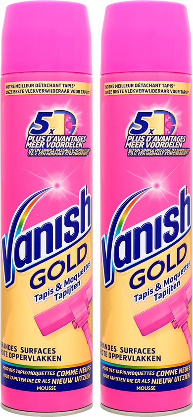 Vanish Oxi Action Gold Tapijt Mousse - 600 mL x2