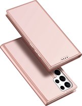 Telefoon hoesje geschikt voor Samsung Galaxy S23 Ultra 5G - Dux Ducis Skin Pro Book case - Roze