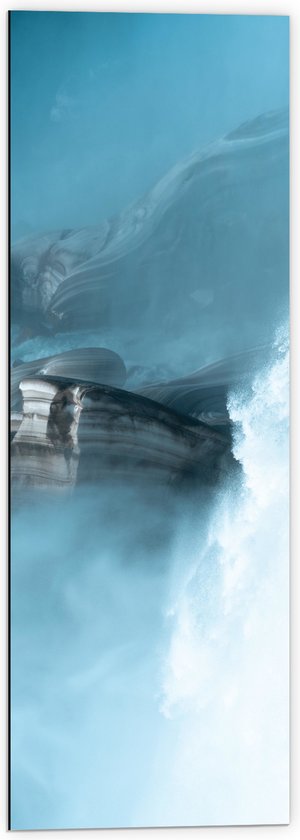 WallClassics - Dibond - Mer Sauvage - 40x120 cm Photo sur Aluminium (Décoration murale murale en métal)