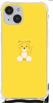 TPU Case Geschikt voor iPhone 14 Plus Smartphone hoesje met doorzichtige rand Baby Leopard