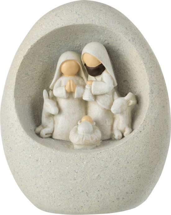 Holyhome Leere Krippenhütte 30 x 15 x 19 cm (11,81 x 5,90 x 7,48 Zoll), Struktur hergestellt und handbemalt, Made in Italy