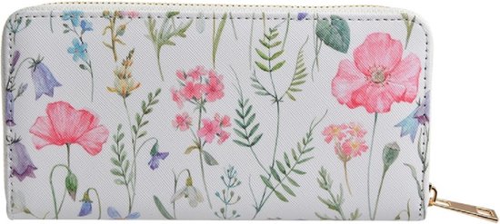 De databank Blanco applaus Een bijzondere portemonnee met een mooie afbeelding van allerlei bloemen.  De... | bol.com