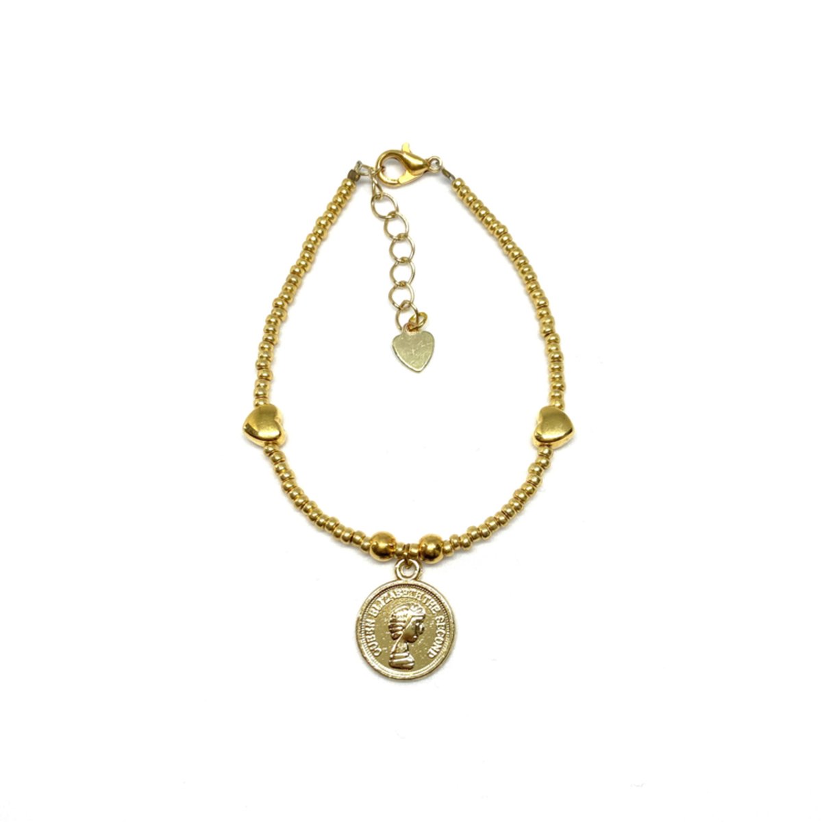 Bracelet with an Elizabeth coin - gold