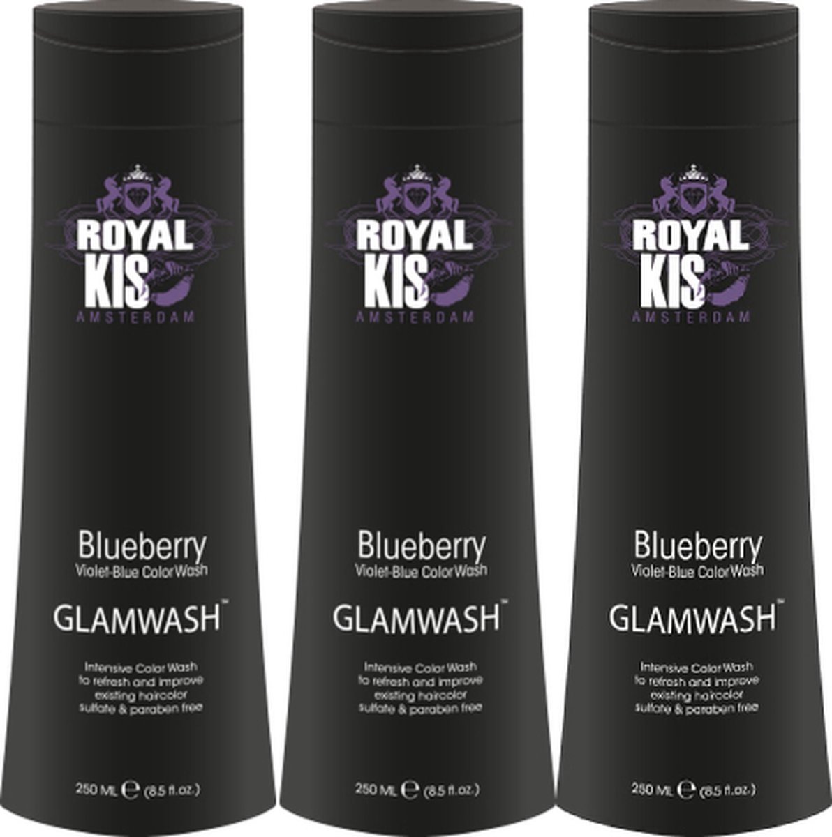 KIS ROYAL - GlamWash Blueberry - 3 x 250ml