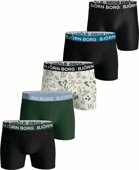 Bjorn Borg - Giftpack Boxers 5-Pack Groen - Maat M - Body-fit